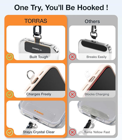 TORRAS Freedom Phone Lanyard Crossbody, Adjustable Lightweight Phone Strap with 2 Phone Tabs