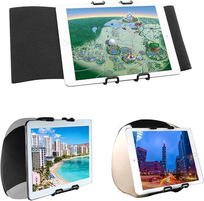 LycoGear Universal Car Headrest Strap Tablet/Smartphone Mount for iPad Air, iPad Mini, iPad Pro, iPhone 14, 13, 12, 15, Galaxy S21, S22, S23