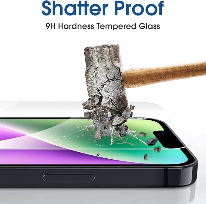 amFilm Screen Protector OneTouch for iPhone 14 Plus 6.7" 2022 iPhone 13 Pro Max 6.7" 2021 with Easy Installation Kit, Full Coverage Case Friendly, Tempered Glass, 2 Pack