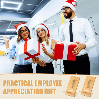 Ripeng 36 Pcs Employee Appreciation Gifts Bulk Bamboo Phone Stand for Desk Office Worker Thank You Gift for Administrative Team Coworkers Staff Graduation Nurse Teacher Week (Classic Work Pride)