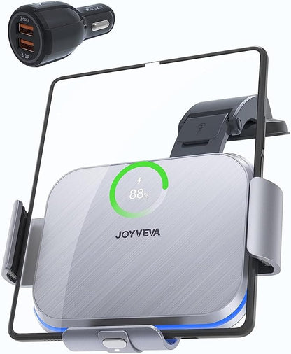 Dual Coil Wireless Car Charger for Galaxy Z Fold 6/5/mate xt,Fast ChargingCar Phone Mount for Galaxy Z Fold 4/3,Smartphone Holder Air Vent Dashboard for iPhone16 Max