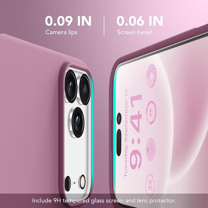 GONEZ Magnetic for iPhone 17 Pro Max Case, Compatible with MagSafe, [Screen Protector + Camera Lens Protector], Liquid Silicone Anti-Scratch Shockproof Protective Phone Case 6.9 inch, Blackcurrant