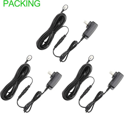 3Pack 25FT Magnetic Charging Cable for Arlo Pro 4/Arlo Ultra 2/Arlo Pro3/Arlo Ultra/Arlo Pro 5S 2K/Go 2 Camera,Power Adapter and Power Cable,Weather Resistant Outdoor Charger Cable - (White)