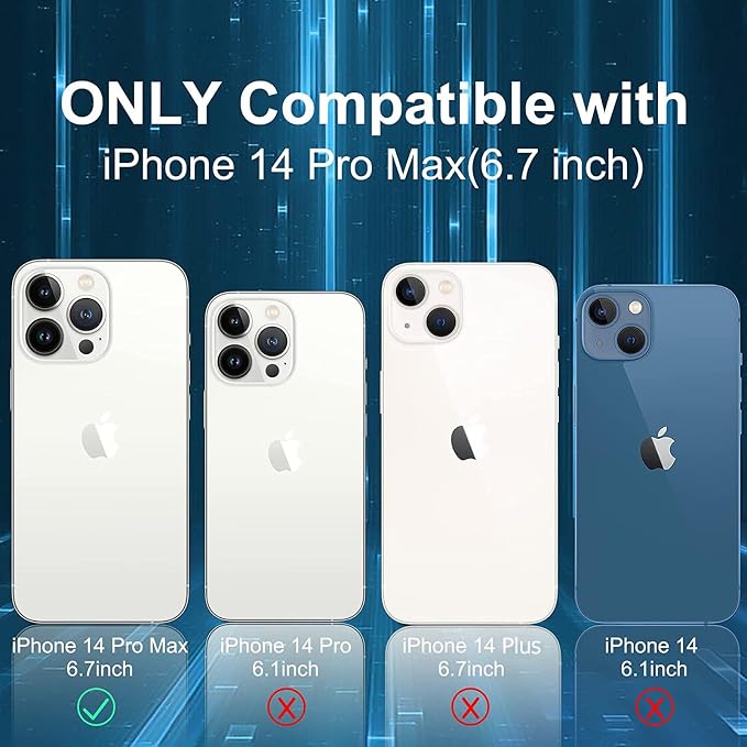 Battery Case for iPhone 14 Pro Max,12000mAh Portable Protective Charging Case with Wireless Charging Compatible for iPhone 14 Pro Max (6.7 inch) Extended Battery Pack Charger Case with Carplay (Black)