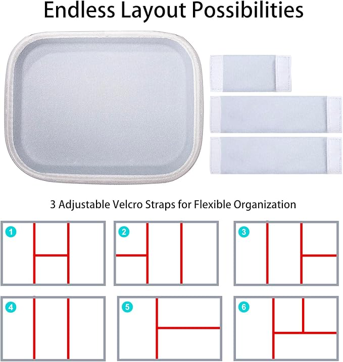 EVA Hardshell Charger Case, Tech Organizer Travel Case, Adjustable Dividers | Hard Case Electronics Organizer for Cables, Power Bank, Mouse, SD Card, Travel Accessories, Shockproof EVA Shell