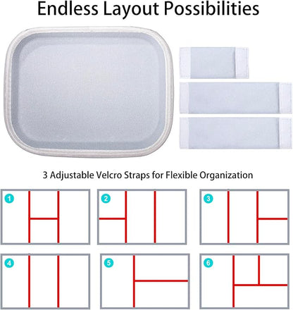 EVA Hardshell Charger Case, Tech Organizer Travel Case, Adjustable Dividers | Hard Case Electronics Organizer for Cables, Power Bank, Mouse, SD Card, Travel Accessories, Shockproof EVA Shell
