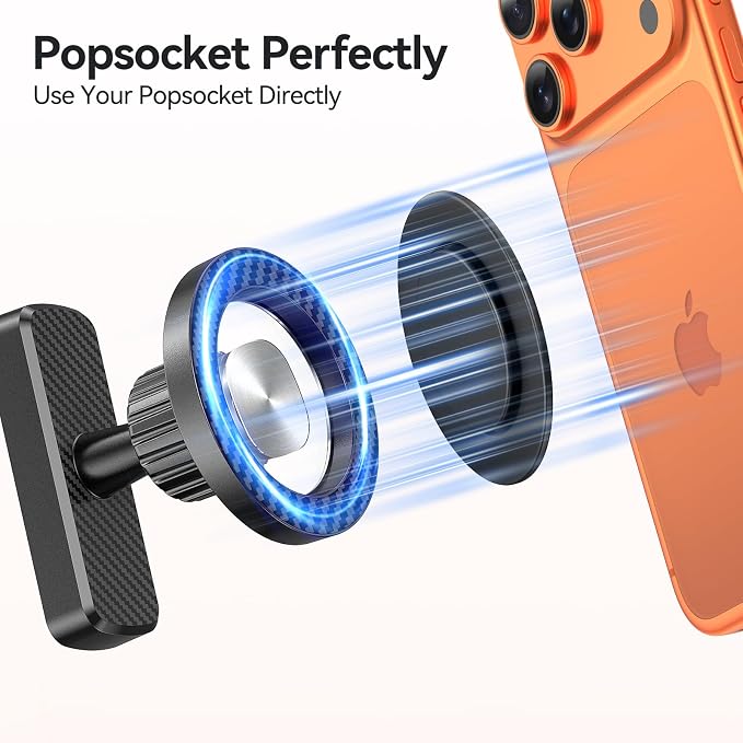 Gym Golf-Cart Magnetic Phone Holder:[Fit for Popsocket & 20+8*N52 Magnets] for Magsafe Daul Mount Accessories Gift for Men Women,Fit for iPhone 12-17 Series and Magsafe Cases