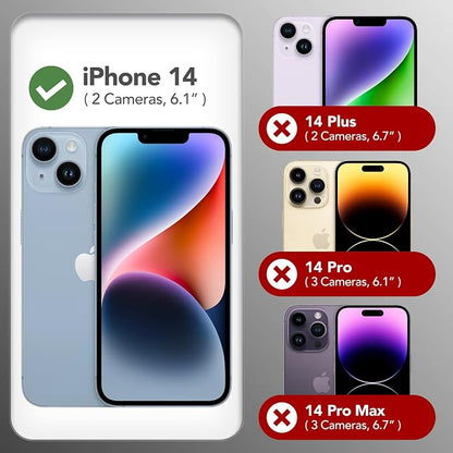 GONEZ Magnetic for iPhone 14 Case, Compatible with Magsafe, with Screen Protector + Camera Protector, Anti-Scratch Microfiber Lining, Liquid Silicone Shockproof Protective Phone Case, Lake Blue