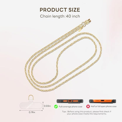Phone Lanyard for Cellphone Case Crossbody Phone Strap Detachable Phone Charms Strap Anti Theft Necklace Holder for iPhone For Women