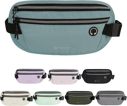 Slim Running Belt for Women Men Runners Fanny Packs With Phone Holder Hidden Pockets Exercise Waist Bag for Marathon Workout