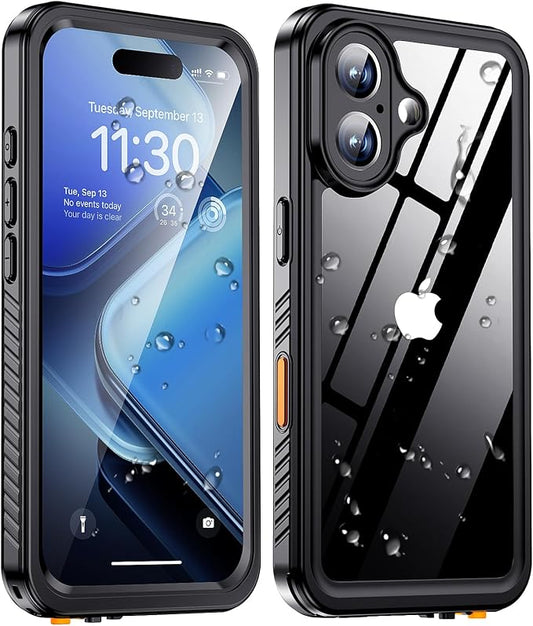 xiwxi for iPhone 16 Plus Case Waterproof,[IP68 Underwater][Built-in Screen Protector ][Compatible with MagSafe][15FT Military Dropproof][Dustproof] Full Body Shockproof Protective Phone Case 6.7"