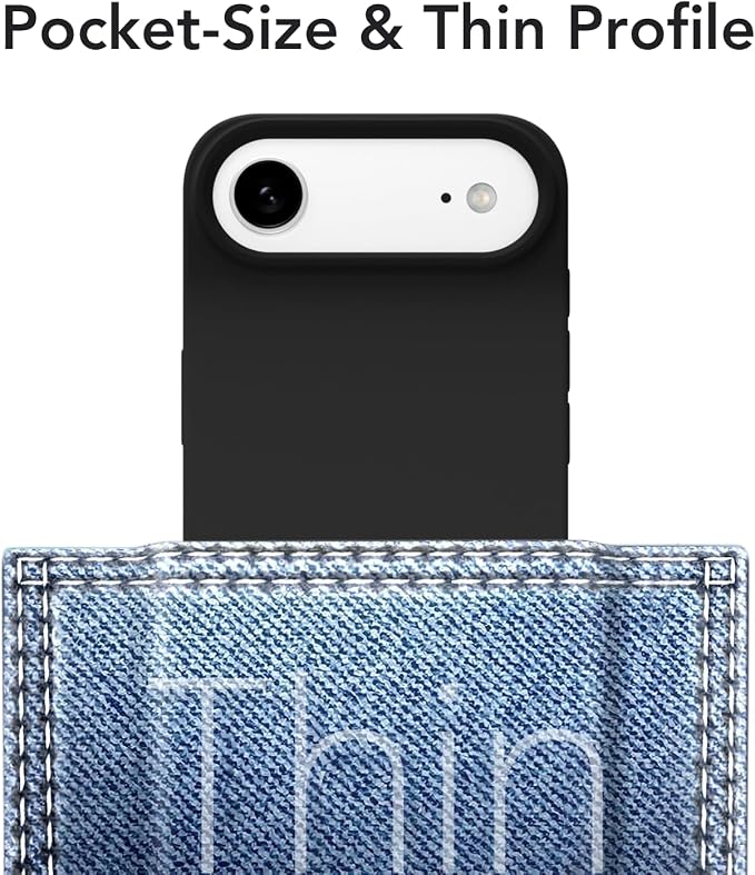 for iPhone 17 Air Case Silicone Compatible with Magsafe Case, Ultra Slim Thin Magnetic Phone Cases Mag Safe, Cute Soft Rubber Gel TPU Matte Plain Wireless Charging Cover for Women, Black