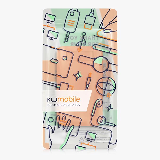 kwmobile Case Compatible with Apple Air MagSafe - Portable Powerbank Cover - External Battery Charger Bag, Shockproof - Orange