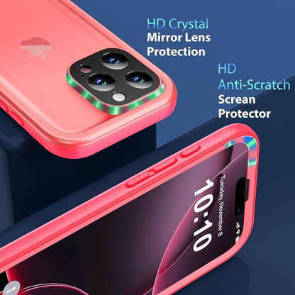 SPORTLINK for iPhone 16 Pro Waterproof Case - Shockproof Dustproof Case with Built-in Clear Screen Protector, Full Body Heavy Duty Sealed Protective Cover for i Phone 16 Pro 6.3" Pink