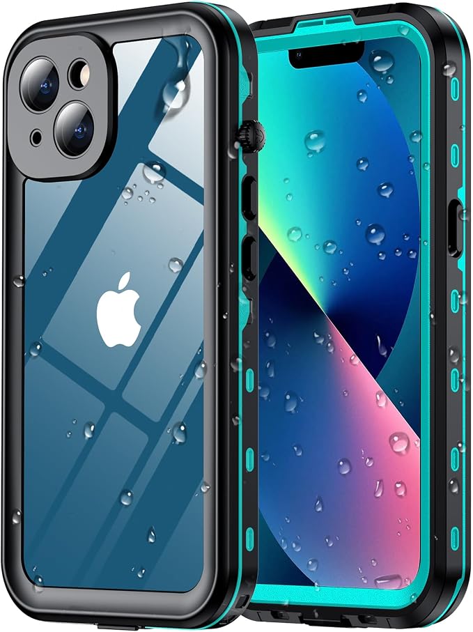 Temdan for iPhone 13 Case Waterproof [Built-in Camera Lens & Screen Protector] [Full Body Protection] [IP68 Waterproof] Shockproof Phone Case for iPhone 13 6.1" Blue