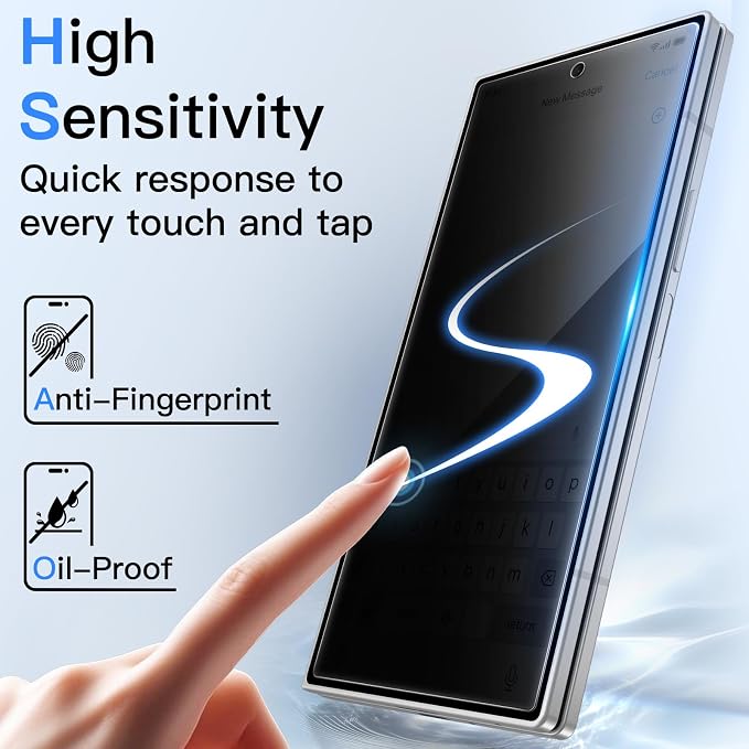 JETech Front Privacy Screen Protector for Samsung Galaxy Z Fold 7, 2-Pack | Anti-Spy Privacy Protection, Tempered Glass, Easy Installation Tool, Case-Friendly, Anti-Scratch Design