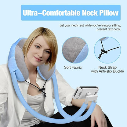 MoKo Neck Phone Holder, Lazy Gooseneck Phone Pillow Holder Bracket, 360° Rotate Phone Tablet Stand for 4"-11" Device, fits iPhone 17/17 Air/17 Pro/17 Pro Max, iPhone 16/Pro/Pro Max/Plus, iPhone 15/Pro