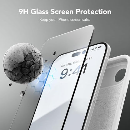 Magnetic for iPhone Air Case, Compatible with MagSafe, [Full Camera Protection][Screen Protector] Silicone Shockproof Protective Phone Case for iPhone 17 Air 6.5", White