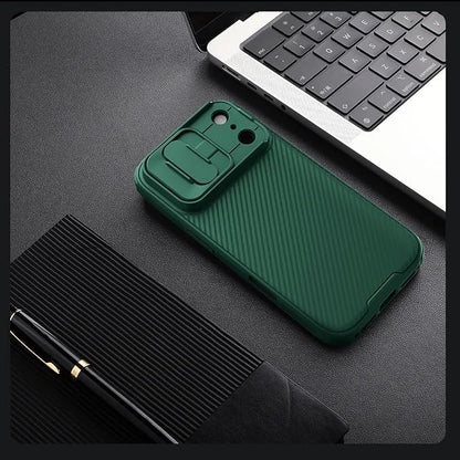 Nillkin for iPhone 17 Pro Case with Slide Camera Cover, Thin Slim Fit, Shockproof Protective, Protector Privacy, Phone Case iPhone 17 Pro Camera Lens Protector 6.3 inch, Green