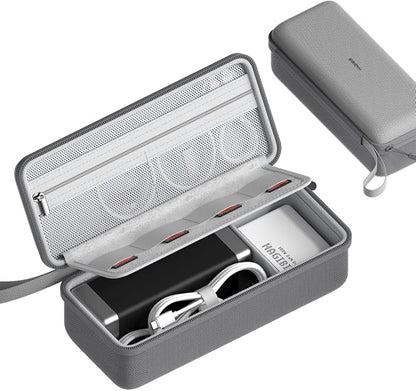 Hagibis Electronics Organizer Travel Case Cable Organizer Bag Pouch Portable Waterproof Carry Case for Cable, Charger,Power Bank, SD Card, Mouse, USB Flash Disk (DPB03 Grey)