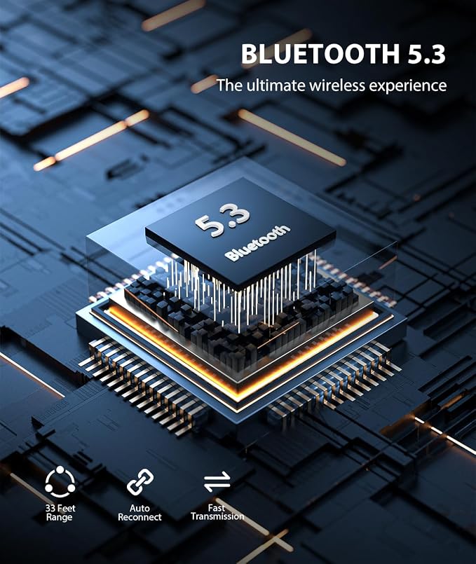 COMSOON AUX Bluetooth Adapter for Car, [LED Screen] Bluetooth 5.3 Receiver for Speaker/Home Stereo/Wired Headphones, 3.5mm Wireless Audio Receiver for Hands-Free Call/Music, Dual Connection