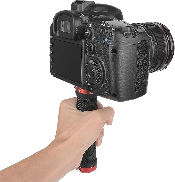 ChromLives Camera Handle Grip Support Mount Universal Handlegrip Camera Stabilizer with 1/4 inches Male Screw for Digital Video Camera Camcorder Action Camera LED Light Phone
