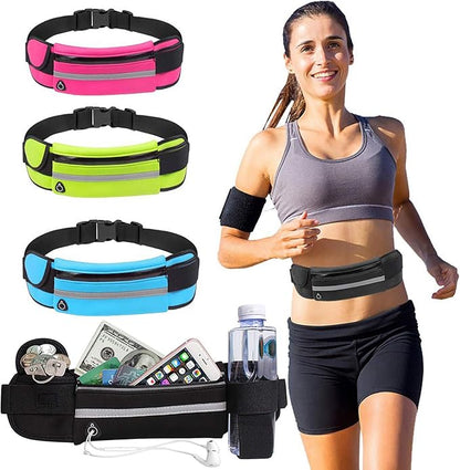 Kettle belt bag Outdoor sports fitness running pockets Anti-sweat and anti-theft cell phone pocket Close-fitting sports bag (black)