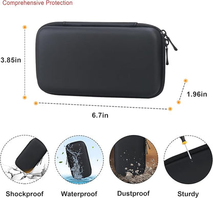 Elonbo Carrying Case for Apple MagSafe Charger Battery Pack, Hard Travel Organize Bag for Mag Safe Magnetic Power Bank for iPhone 13/13 Pro, Extra Mesh Pocket Fits Power Adapter Cable, Black+Black