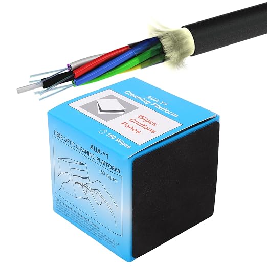 Fiber Optic Wipes Fiber Optic Cleaner, 150Pcs Fiber Optic Cleaning Wipes Fiber Optic Cleaner Lint Cloth Dispenser Dust Fiber Optic Connector Wipe
