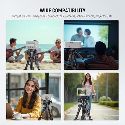 NEEWER Basic Mini Desk Tripod for Camera with 3 Way Pan Tilt Head & Handle, Small Portable Metal Tabletop Selfie Stick Stand with 1/4" Screw for DSLR Vlog Video Recording, Max Load 13.2lb, TP02