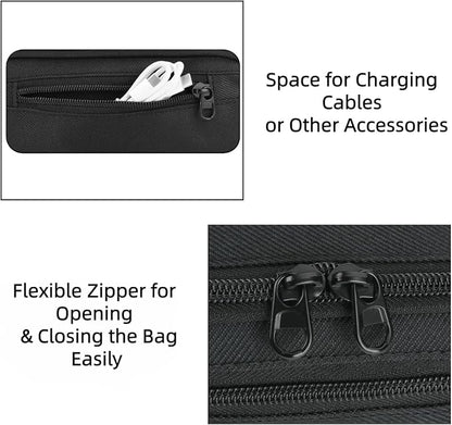 Carry Bag for Anker Prime Power Bank 27,650mAh/25,000mAh & Accessories, Storage Bag for UGREENs Nexode Power Bank 25000mAh 200W, with Hand Strap Black