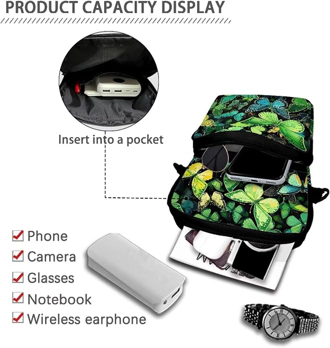 Men's Crossbody Bag, Small Cell Phone Wallet, Women's Shoulder Handbag, Travel Gym Bag