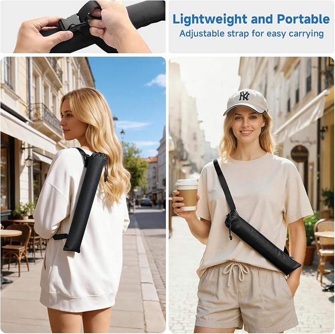 Travel Carrying Case for Selfie Stick All in One Extendable Cell Phone Tripod Stand with Remote, Nylon Monopod Storage Bag Fits Folded Phone Tripod & Selfie Stick up to 14.5" (Bag Only)