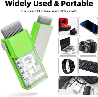 Laptop Screen Keyboard Cleaner Kit, All in 1 Electronics Cleaning Tool for MacBook iPad iPhone Pro Cell Phone, Brush Tool for Tablet, Computer, PC Monitor,TV Camera Lens with Patent, Green