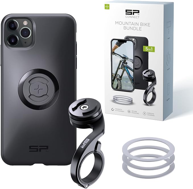 SP CONNECT Mountain Bike Bundle | SPC+ | Compatible with iPhone 11 Pro Max/XS Max | Mountain Bike Phone Holder | Bike Phone Mount | Bicycle Accessories and Bike Phone Holder | Cell Phone Holder