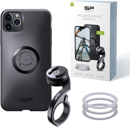 SP CONNECT Mountain Bike Bundle | SPC+ | Compatible with iPhone 11 Pro Max/XS Max | Mountain Bike Phone Holder | Bike Phone Mount | Bicycle Accessories and Bike Phone Holder | Cell Phone Holder