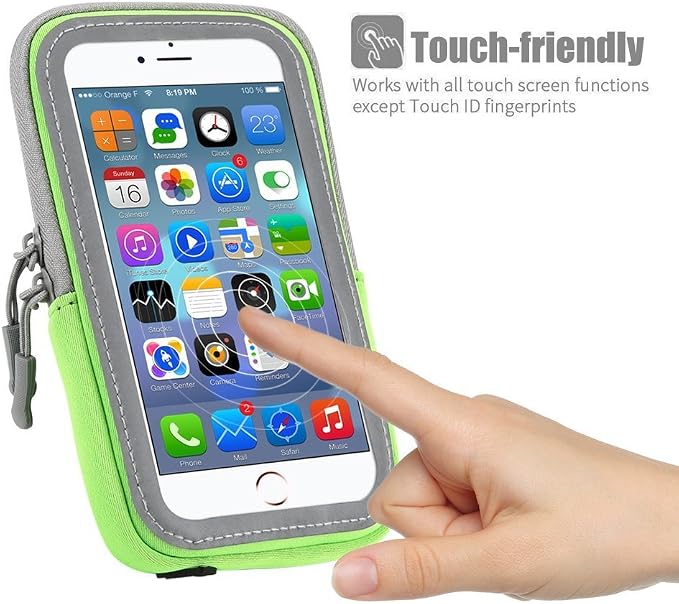 LENPOW Multifunctional Outdoor Sports Armband Sweatproof Running Armbag Casual Arm Package Bag Gym Fitness Cell Phone Bag Key Holder for iPhone 17 16 15 14 13 Pro MAX Plus Samsung Galaxy Note S25 S24