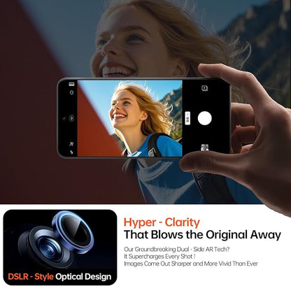 2 Pack Camera Lens Protector for iPhone 17 Pro Max/17 Pro/16 Pro Max/16 Pro/15 Pro Max/15 Pro/14 Pro Max/14 Pro [1:1 Invisible Fit] Military Grade Glass & Metal Camera Lens Cover, Blue