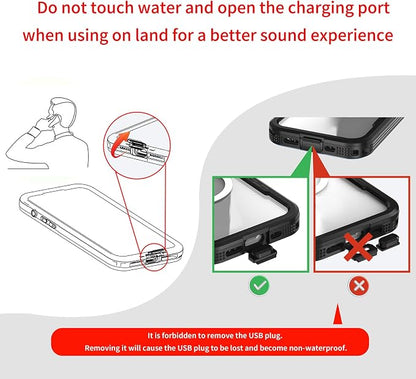 Omio for iPhone Air Waterproof Case Compatible with MagSafe, Magnetic Waterproof Full Body IP68 Underwater Case Built-in Screen Protector Military Grade Shockproof Cover for Men Women Black