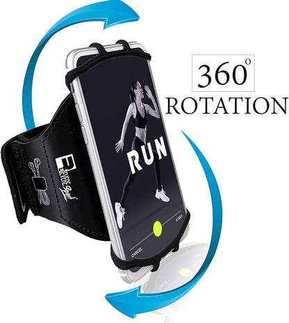 RevereSport Universal iPhone Running Armband (17/16/15/14/13/12/11/10/X/XR/SE/Air/Plus/Max/Pro). Phone Holder Case