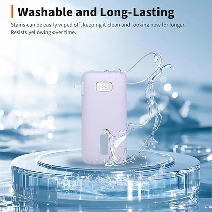 Case for Anker Nano 3-in-1 Portable Charger 10000mAh – Washable Protection Sleeve, Full Access to Charging Ports, Shockproof, Drop-Resistant, with Case-Friendly Charging[Purple]
