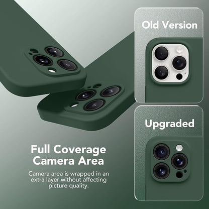 Magnetic for iPhone 14 Pro Case, Compatible with MagSafe, [Full Camera Protection][Screen Protector] Silicone Shockproof Protective Phone Case for iPhone 14 Pro 6.1", Alpine Green