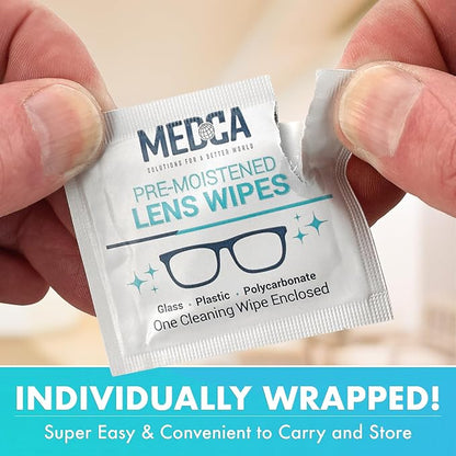 Premoistened Lens and Glass Cleaning Wipes - Portable Travel Cleaner for Glasses, Camera, Cell Phone, Smartphone, and Tablet - Disposable, Quick Drying, Streak Free - Bulk Pack of 5000