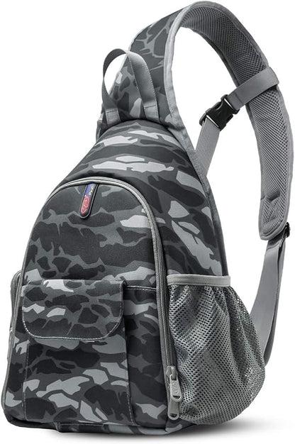 Camera Bag Waterproof Camera Sling Backpack with Rain Cover Outdoor Travel Backpack Camera Case for Laptop Canon Nikon Sony Pentax DSLR Cameras, Lens, Tripod and Accessories (Camouflage)