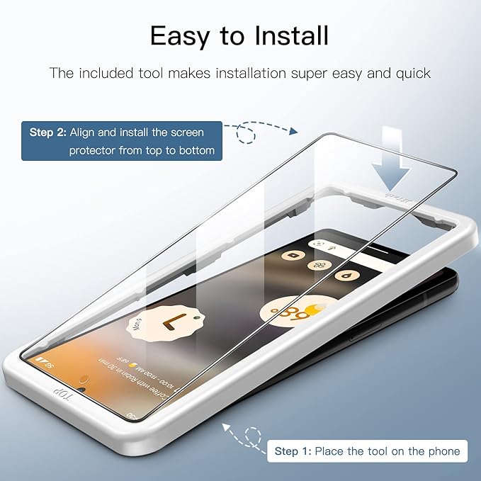 JETech Screen Protector for Google Pixel 6a, 2+2 Pack | with Camera Lens Protector, HD Clear Tempered Glass, Anti-Scratch Protection, Easy Installation Tool