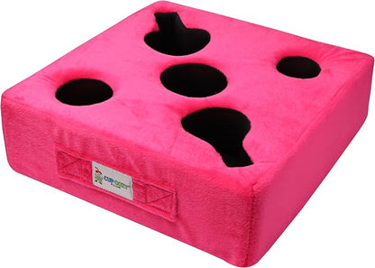 The Original Cup Cozy Pillow-As Seen on TV-The World's Best Couch/Sofa/Bed/Car Cup Holder Pillow and Caddy for Drinks/Snacks/Remotes! (Pink, 5 Hole)