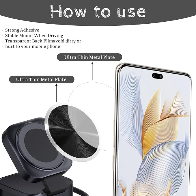 Phone Plate, 8 Pack Round Magnetic Plate 1.26 Inch (3.2cm) Universal Metal Disc for Magnetic Car Mount, Strong Adhesive Replacement Patch
