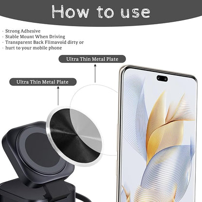 Phone Plate, 8 Pack Round Magnetic Plate 1.26 Inch (3.2cm) Universal Metal Disc for Magnetic Car Mount, Strong Adhesive Replacement Patch