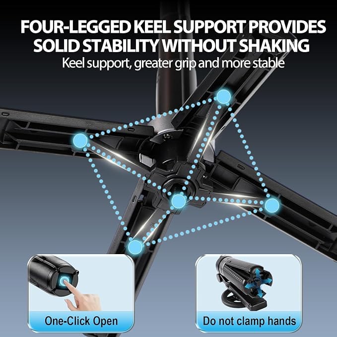 4-in-1 Multifunctional 360° Rotation Magnetic Selfie Stick Universal Magnetic Phone Tripod with Wireless Remote,Portable Extendable Mag Tripod,for Video Recording & Vlog,for iPhone & Android