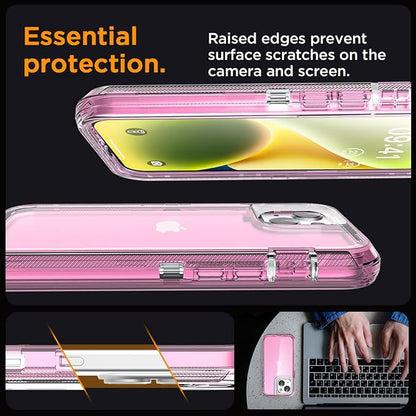 AICase for iPhone 16e/13/iphone 14 Case Clear 3 in 1 Heavy Duty Drop Protection Full Body Rugged Shockproof/Dust Proof 3-Layer Military Protective Tough Durable Cover for iPhone 16e/13/14 6.1"_2